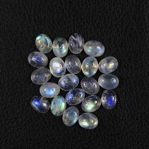 Natural Rainbow Moonstone Cabochon 10 Pieces Lot 9X9 mm Round Loose Gemstone