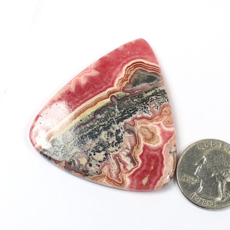 1 Pcs Of 160Cts 54x50mm Natural Pink Rhodochrosite Cabochon Rare Rhodochrosite Polished Smooth Jewelry Making Loose Gemstone #SKU4652
