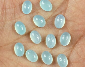Top Quality Aqua Onyx Calibrated Loose Gemstone, Flat Back Polished Cabochon, Semi Precious Aqua Onyx Genuine Gemstone, Gift For Bridal