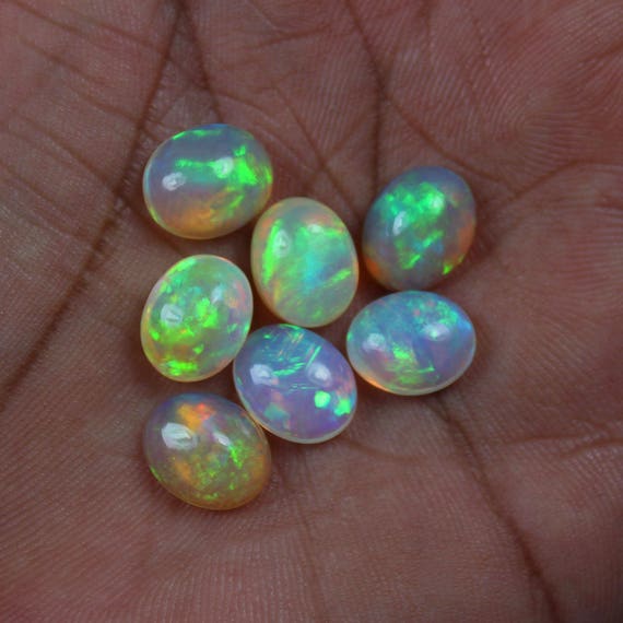 7 Pcs Lot de AAA AAA AAA naturelle Ethiopian Opal Cabochons, pierres précieuses, de fabrication de bijoux de fou arc en ciel de feu éthiopienne Welo Opal multi OP11 # opale de feu d0330c 7 Pcs Lot de AAA AAA AAA naturelle Ethiopian Opal Cabochons, pierres précieuses, de fabrication de bijoux de fou arc en ciel de feu éthiopienne Welo Opal multi OP11 # opale de feu d0330c