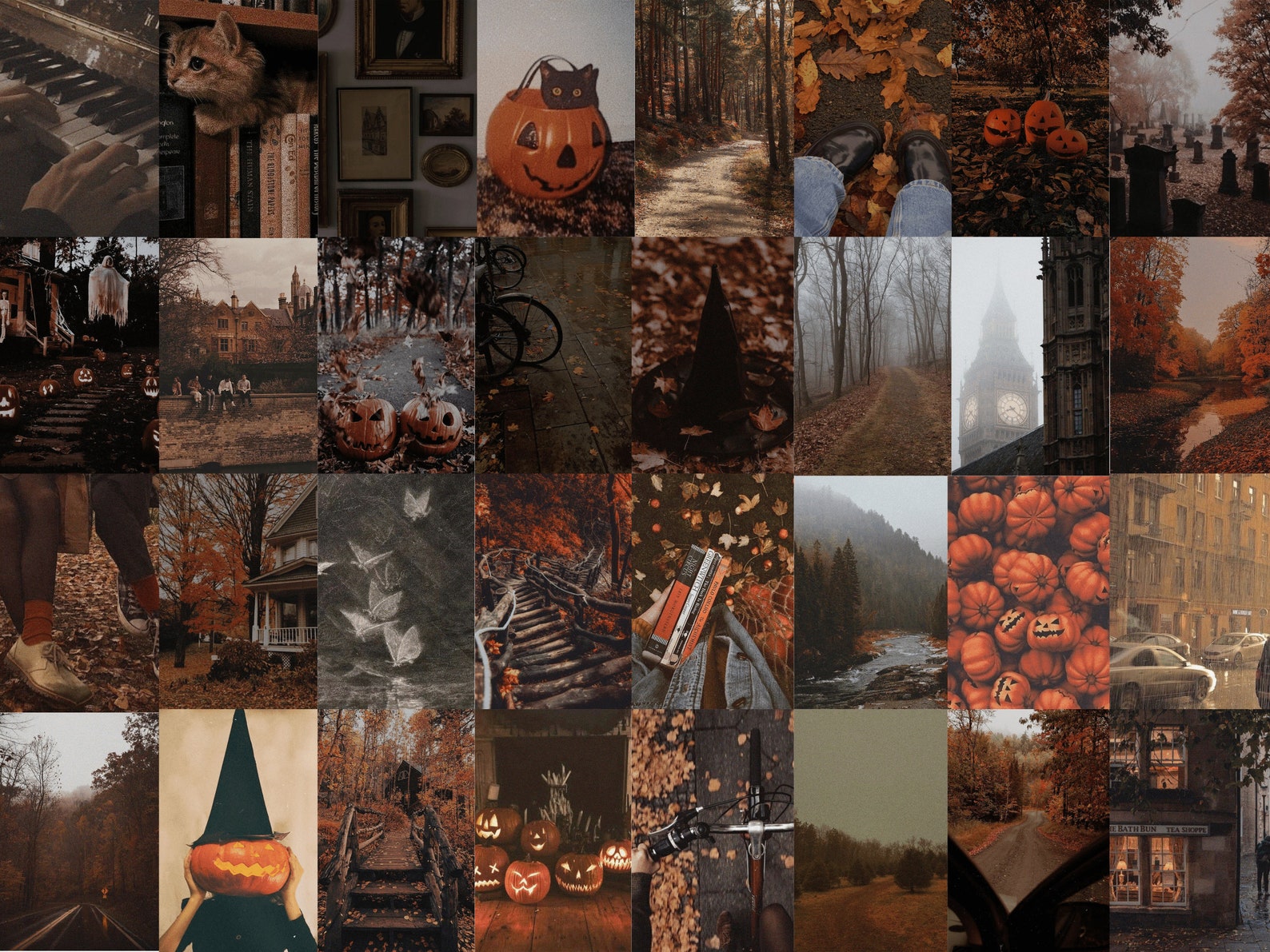 100 PCS Autumn Wall Collage Kit Fall Aesthetic Decor - Etsy