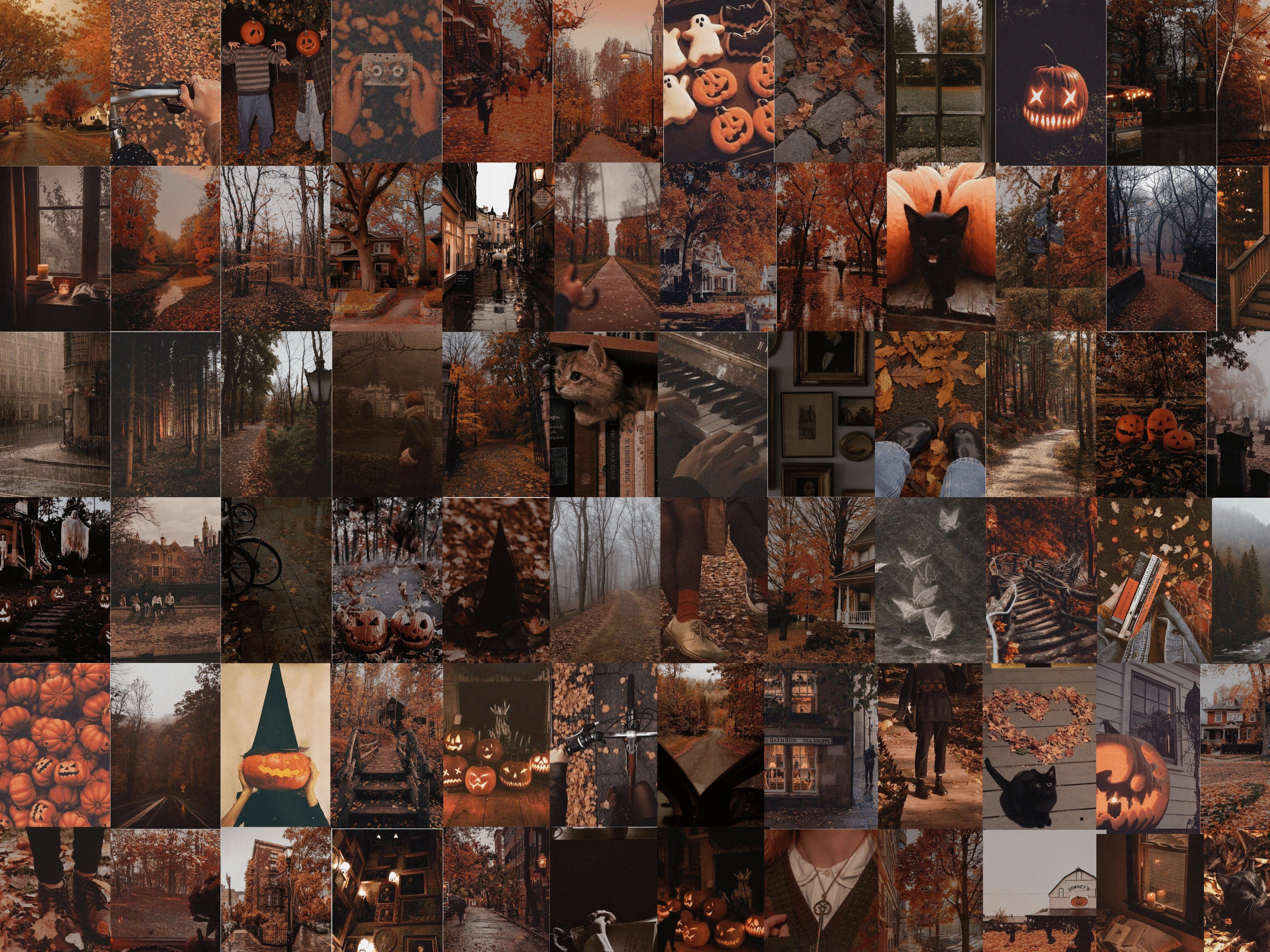 Cozy Autumn Wall Collage Kit 75 PCS Fall Aesthetic Soft 