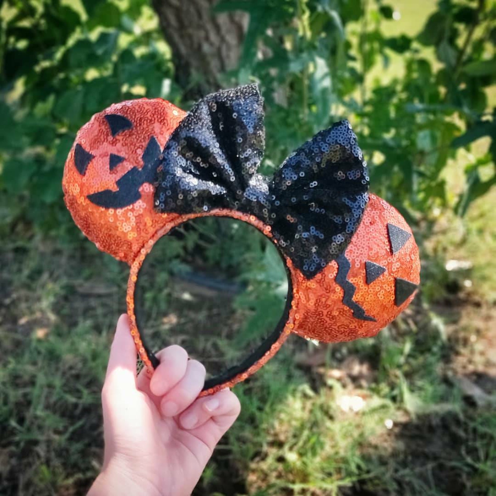 Light up pumpkin mouse ears light up Minnie ears Halloween Etsy