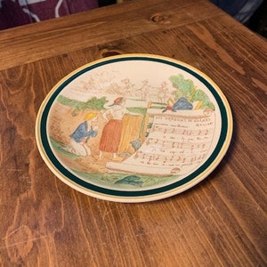 Les Dragons De Villars Maillart: Vernon Kilns French Reproduction Music Salad Plate