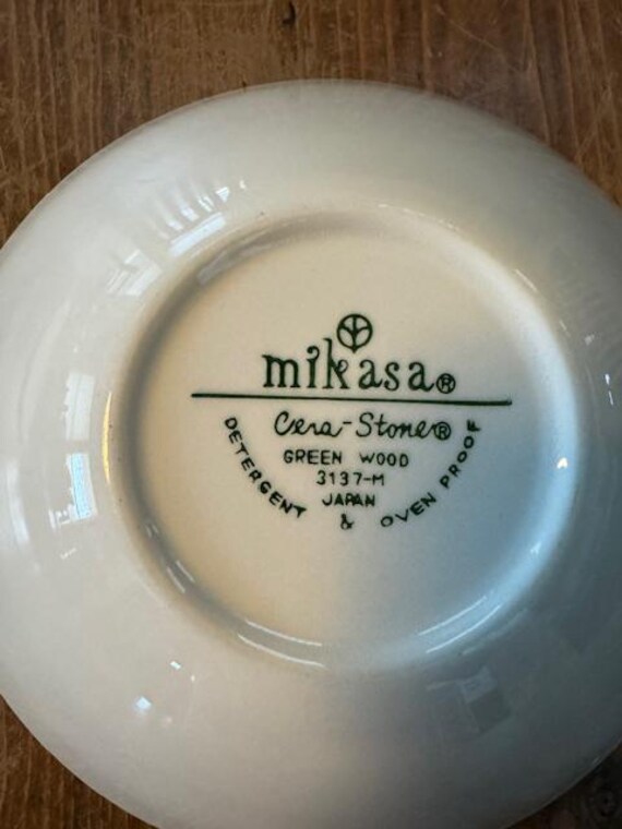 Mikasa皿 Mikasa Cera Stone Green Wood Serving Bowl - Etsy