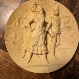 Bradford Exchange Vintage 3D Collectible Plate - Alabaster Carmen La Scala Grand Opera