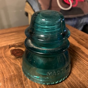Vintage Glass Blue Insulator