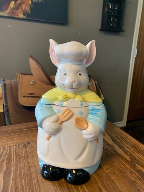1958 USA vintage】Easter bunny クッキージャー（Bunny