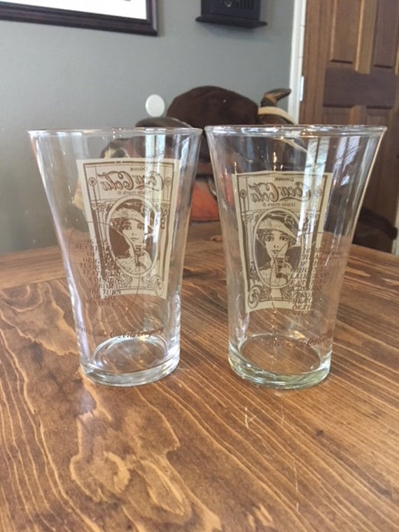 Coca-cola Company Flair Glass/cup/bar, Victorian Woman From Turn