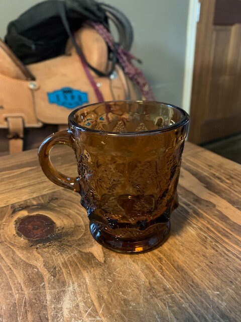 Vintage Anchor Hocking Amber Coffee Cup - Etsy