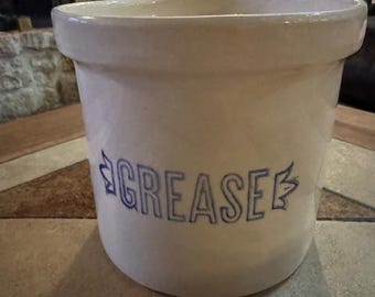 Olla de gres vintage para engrasar