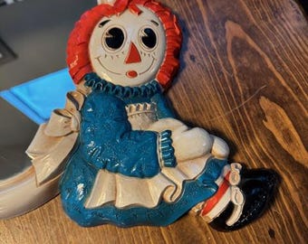 Raggedy Ann Andy ラガディ アン アンディ　ミラー　鏡 Vintage 'raggedy Ann and Raggedy Andy' Molded Plastic Mirror, C