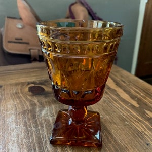 Vintage Amber Glass or Goblet