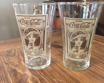 ヴィンテージ コカコーラ ドリンクグラス 2個セット エンジョイ 
