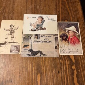 Set of 4 Vintage Postcards