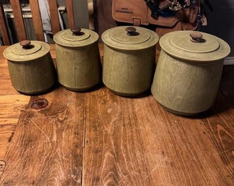 ヴィンテージキャニスター4個セット - Etsy 日本