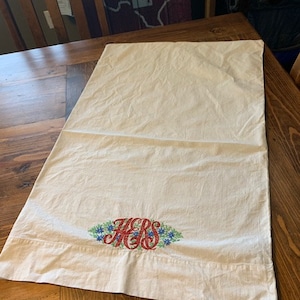 Set of His and Hers Vintage Pillow Cases