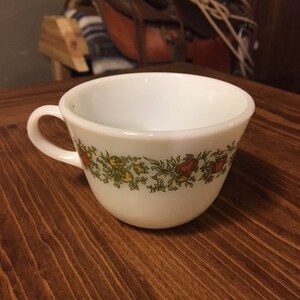 Vintage Pyrex Spice Of Life Tea Cups, Milk Glass Tea Cups, Vintage Coffee Cups, Pyrex Coffee Cups