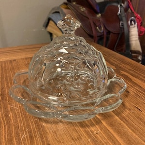 Beurrier rond en verre
