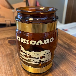 Vintage Brown Glass Siesta Ware Style Mug Wood Handle Chicago