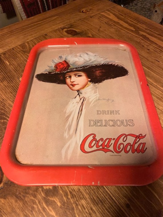 Drink Delicious Coca-cola Large Tin Tray 1909 Reproduction - Etsy