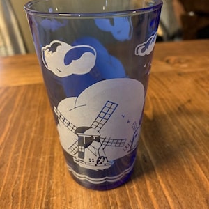 Hazel Atlas Windmill Glass, Cobalt Blue Glass