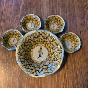 Vintage Planters Mr. Peanut Tin Serving Dishes