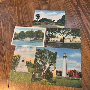 Cartões postais vintage americanos da Geórgia