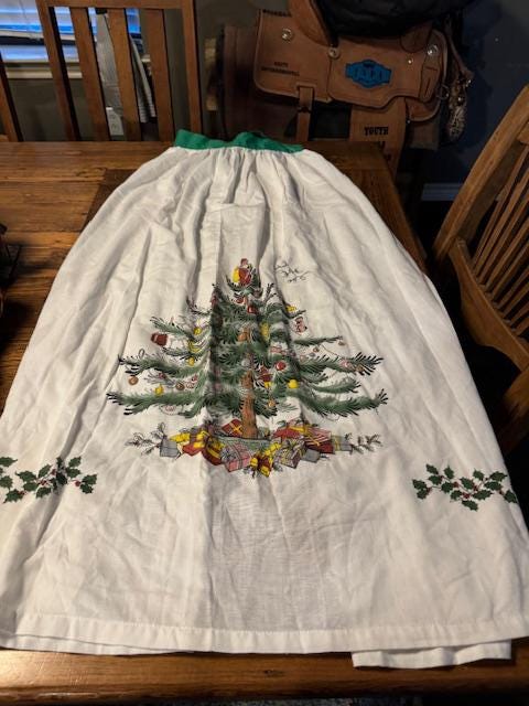 Spode Christmas Tree Apron - Etsy Spode Christmas Tree Apron - Etsy