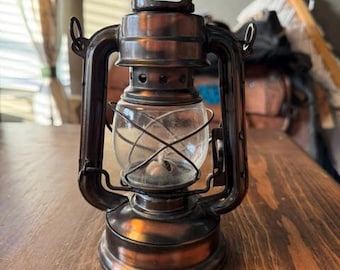 Vintage Gold Hurricane Lantern