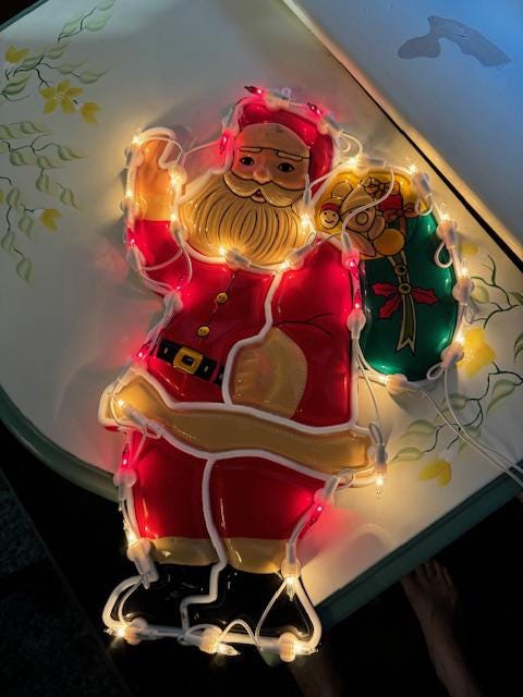 Santa Claus ランプ Xmas ライト christmas 置物 レア Costway Lighted Christmas Santa Claus with Reindeer LED Lights 12