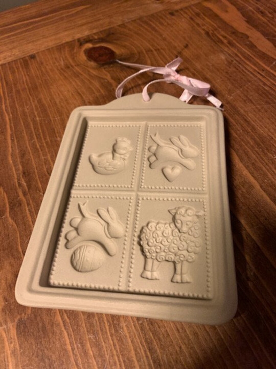 Ceramic Cookie Mold With Rabbit, Chicken and Sheep Etsy