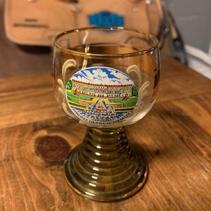 Vintage German Green & Gold Goblet