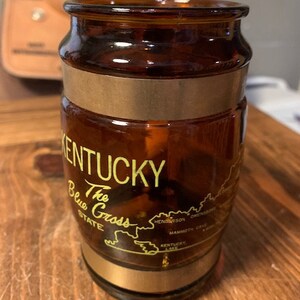 Vintage Brown Glass Siesta Ware Style Mug Wood Handle Kentucky