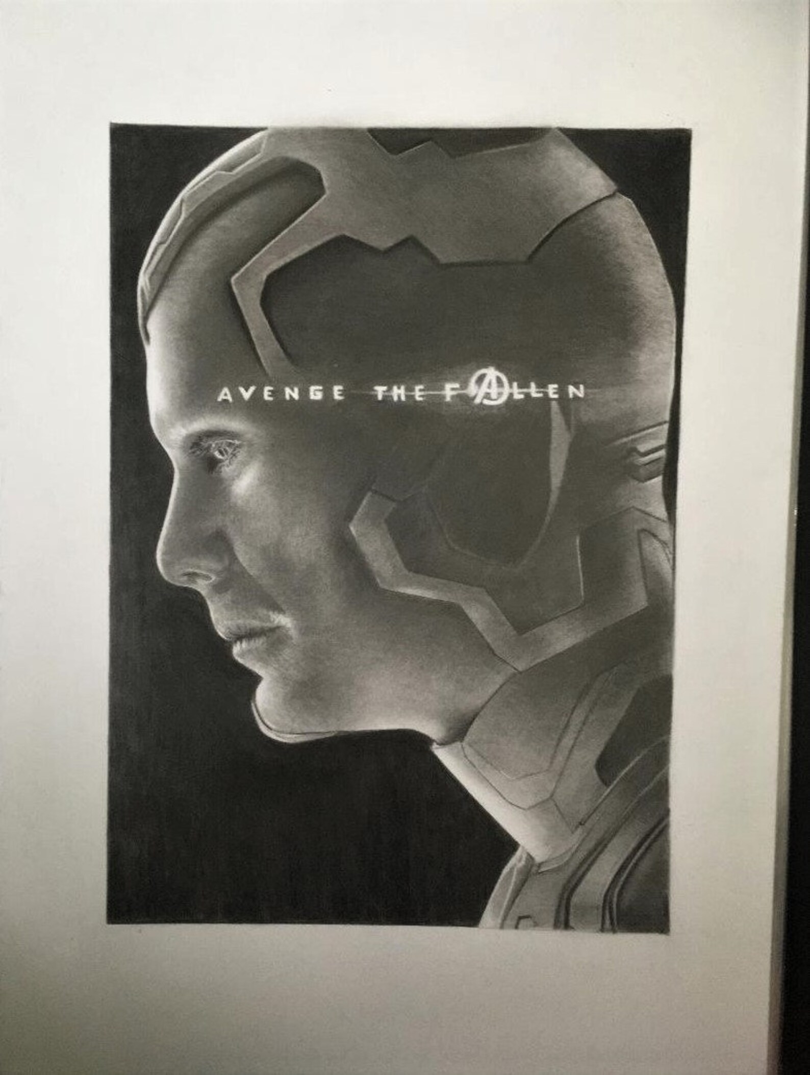 Marvel Art Vision Avengers Graphite Drawing | Etsy