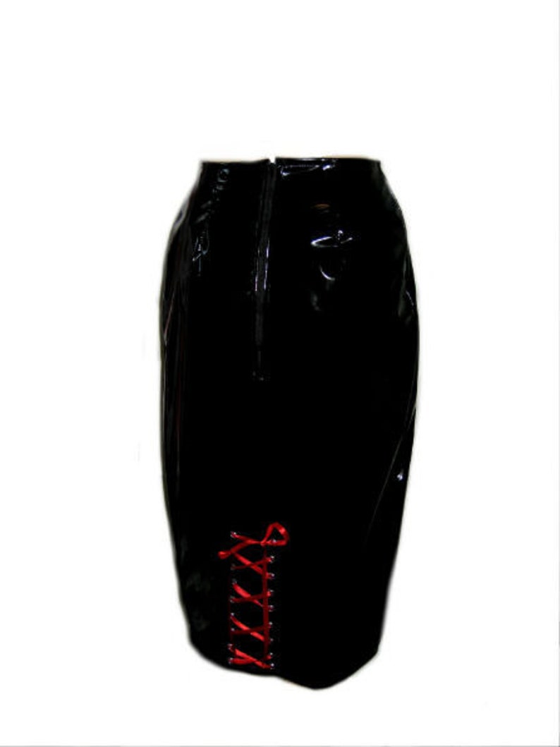 Hand Made PVC Long Pencil Skirt Vinyl Skirt High Waist Etsy