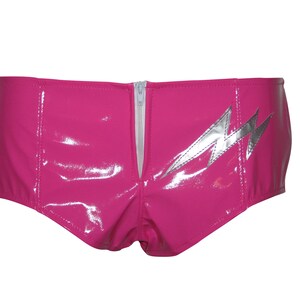 Ladies PVC Pink, Red and Black Hotpants Sexy Shorts All Sizes UK Made