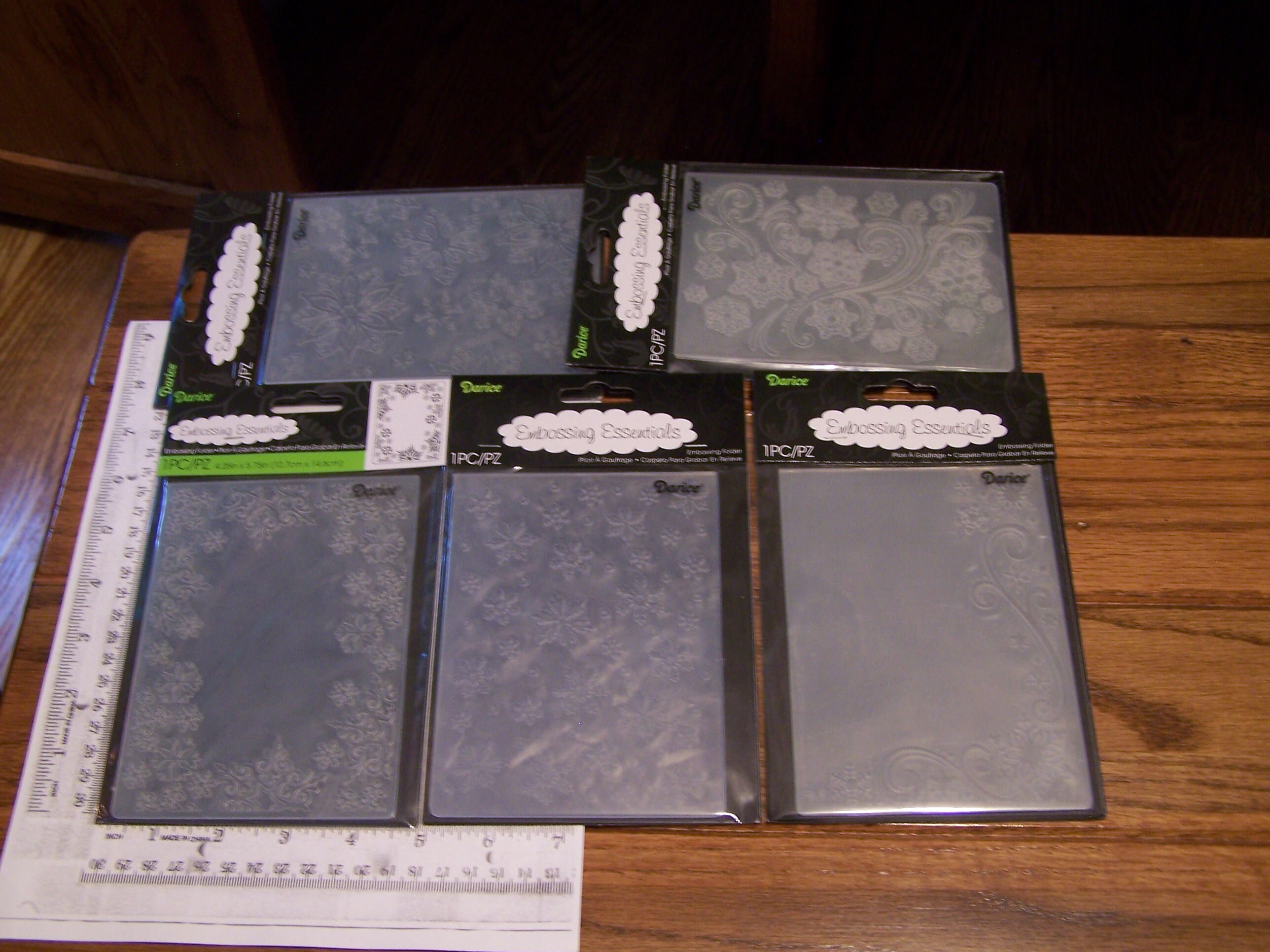 Darice Snowflakes Embossing Folders Set of 5 Frame Corner Etsy