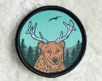 Woodland Themed Remnants Rag Quilt Moose Deer Black Bears