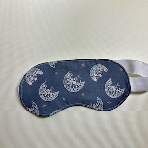 Blue Moon Flower! Moon sleep mask, eye mask, Travel sleep mask,  Zero Waste mask, Eco Friendly gift, Festival sleep mask