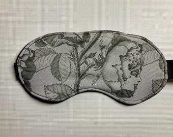 Floral Baumwoll Schlafmaske, Reise Augenmaske, Vegan Fleece