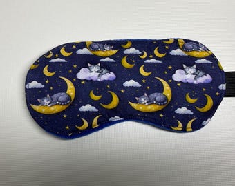 Himmlische Katzen Schlafmaske : Reise Augenmaske aus weichem Fleece