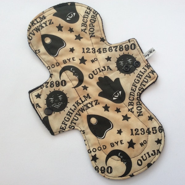 Ouija Board Reusable Cloth Pad, Organic Cotton Zorb