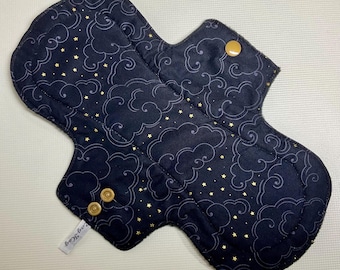 Toalla sanitaria reutilizable Nephele Stars, compresa de tela y salvaslip