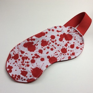 Blood Splatter! Sleep mask, eye mask, eye shade, Travel sleep mask , Festival sleep mask, Halloween sleep mask, Eco Friendly, Vegan eye mask