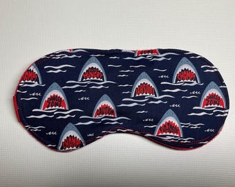 Antifaz para dormir con forma de tiburón: Antifaz de viaje de forro polar acogedor