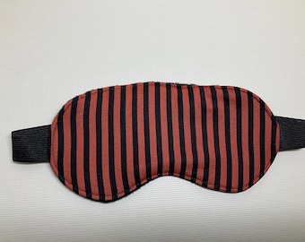 Gestreifte Schlafmaske, Reiseaugenmaske aus Baumwollfleece