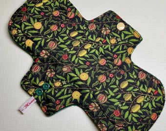 Pomegranates in Bloom! Reusable Cloth Pad: Reusable Absorbent Sanitary Pad