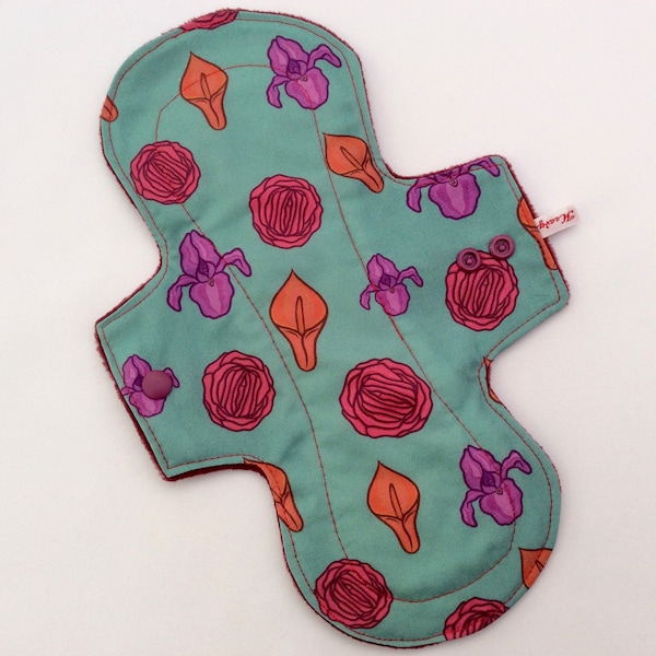 Vagina Flowers Cloth Pad - Reusable Organic Cotton Menstrual Pad