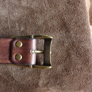 Ceinture cuir homme Marron Vintage image 4